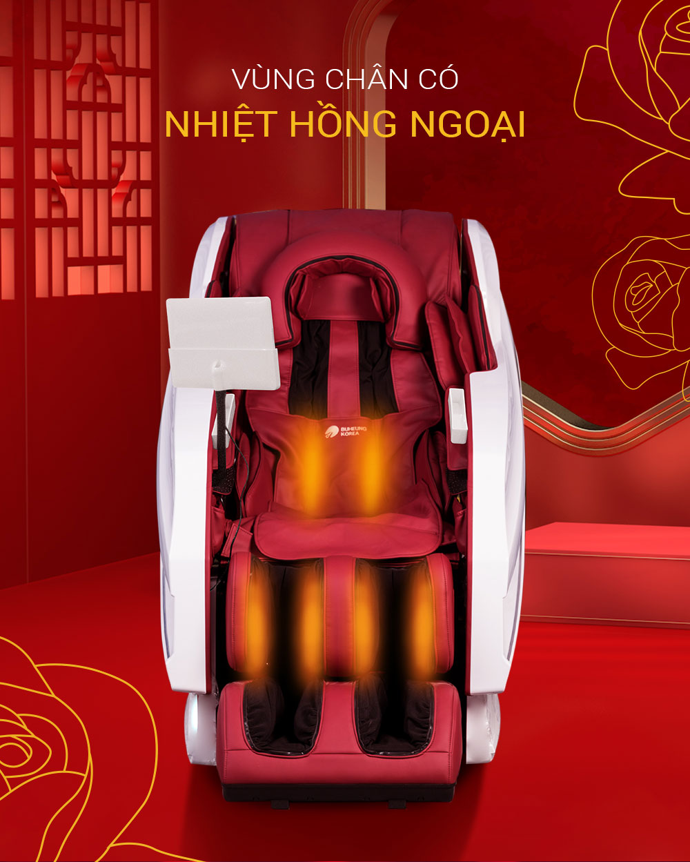 nhiệt hồng ngoại ghế massage
