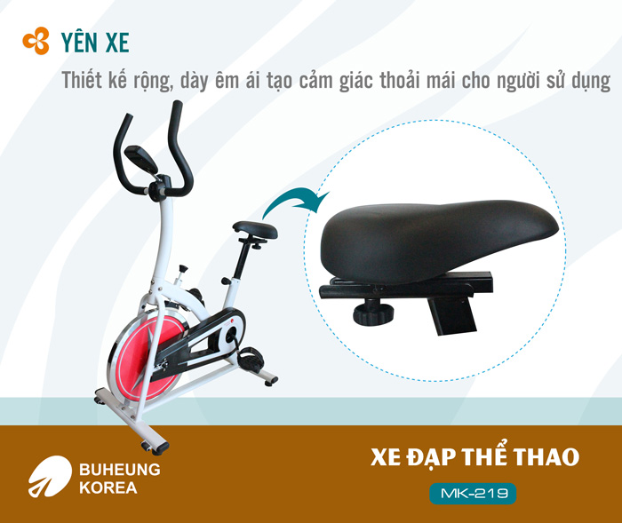 Xe đạp tập thể thao Buheung Korea MK-219 (Tặng bộ dao 5 món/USB 8G) 83