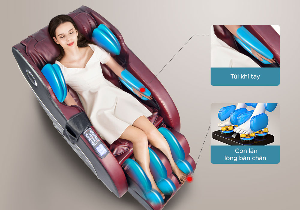 túi khí bố trí khắp cơ thể