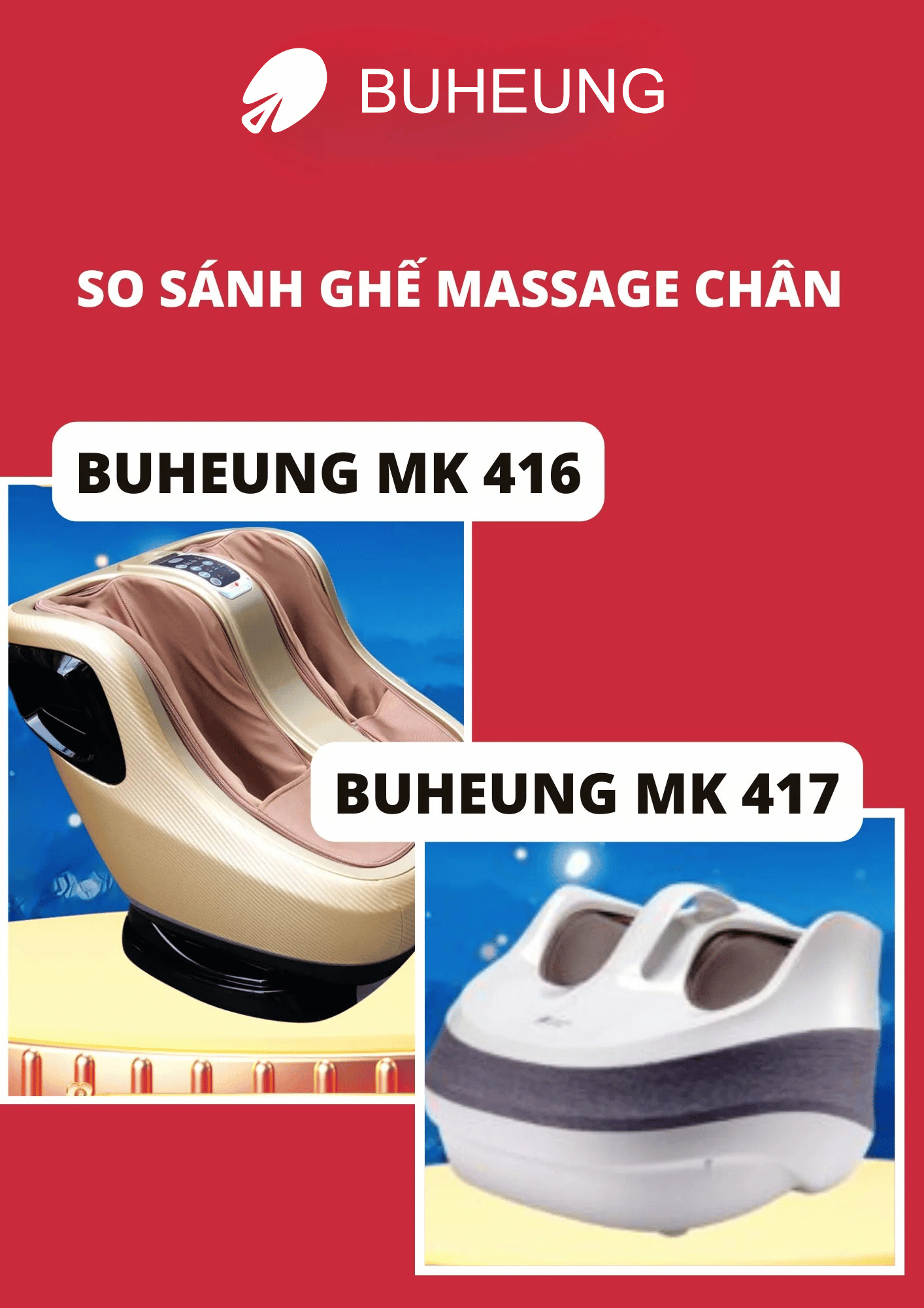 So Sánh Ghế Massage Chân Buheung Hàn Quốc Hot Nhất 1