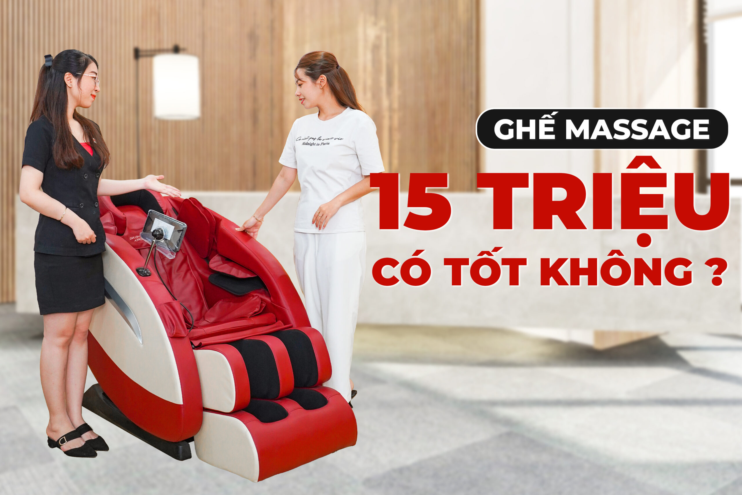 Minh họa ghế massage 15 triệu có tốt không