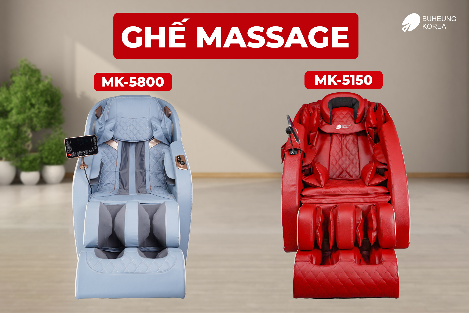 Ghế massage MK-5150 và MK-5800 cải thiện tuần hoàn máu