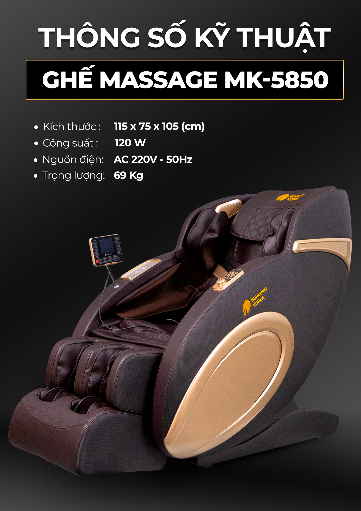 Ghế Massage BUHEUNG MK-5850 103