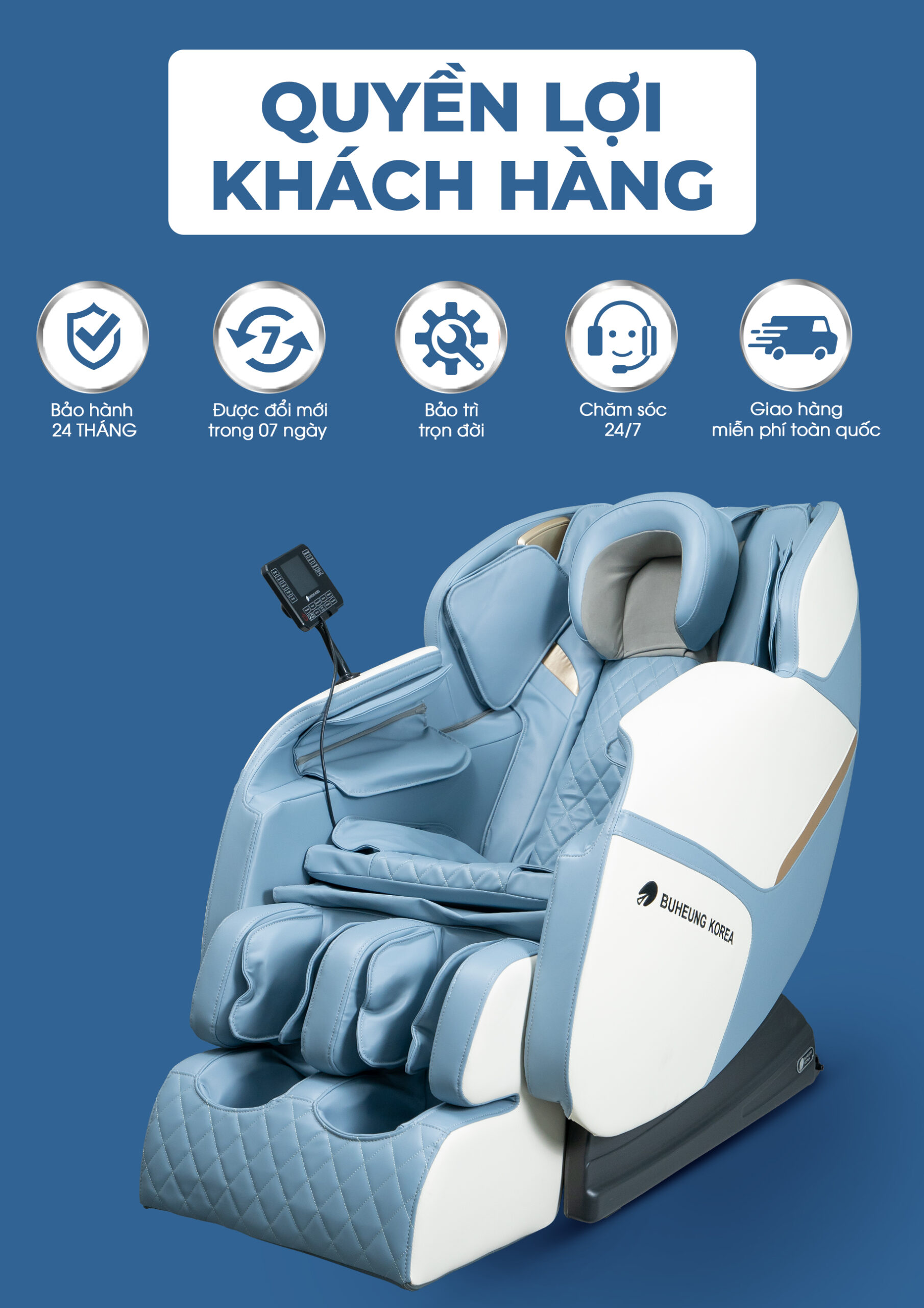 Ghế Massage Buheung Coastal Blue MK-5070 56