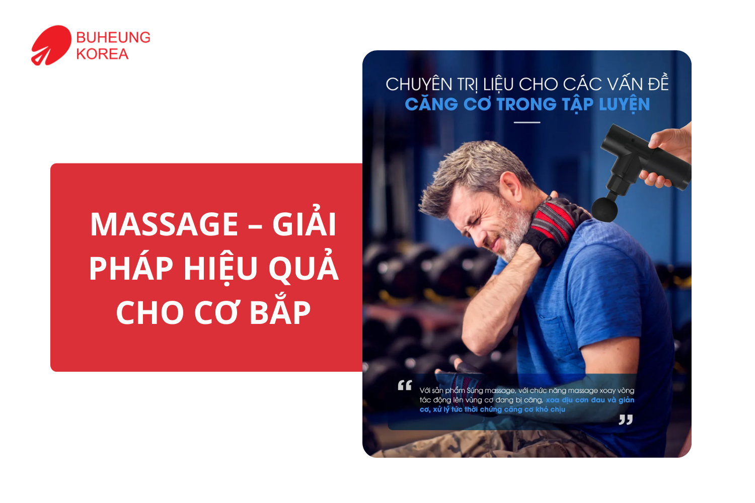 Cách Giảm Đau Mỏi Sau Khi Tập Gym Với Máy Massage Cầm Tay 1