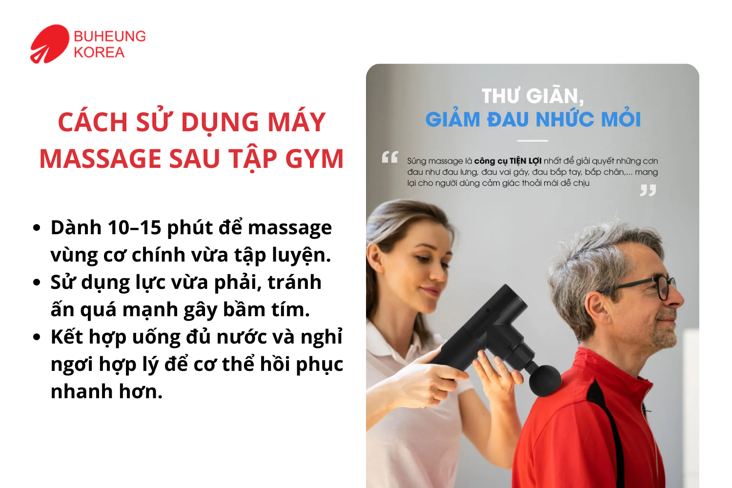 Cách Giảm Đau Mỏi Sau Khi Tập Gym Với Máy Massage Cầm Tay 2