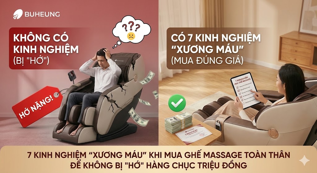7 Kinh Nghiệm Khi Mua Ghế Massage Toàn Thân Để Không Bị "Hớ" Hàng Chục Triệu Đồng 2