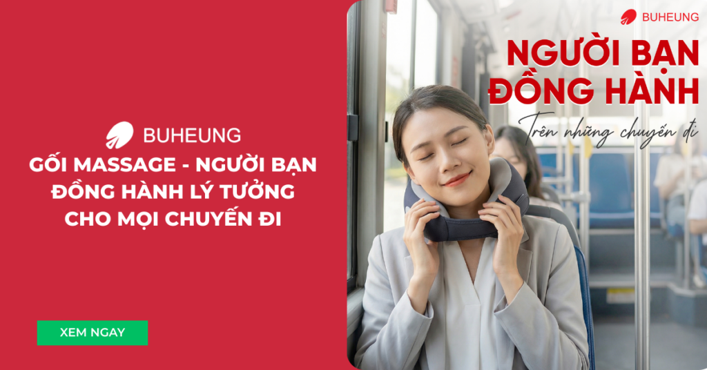 Gối massage Buheung MK-333: Người Bạn Đồng Hành Lý Tưởng Cho Mọi Chuyến Đi 1 gối massage