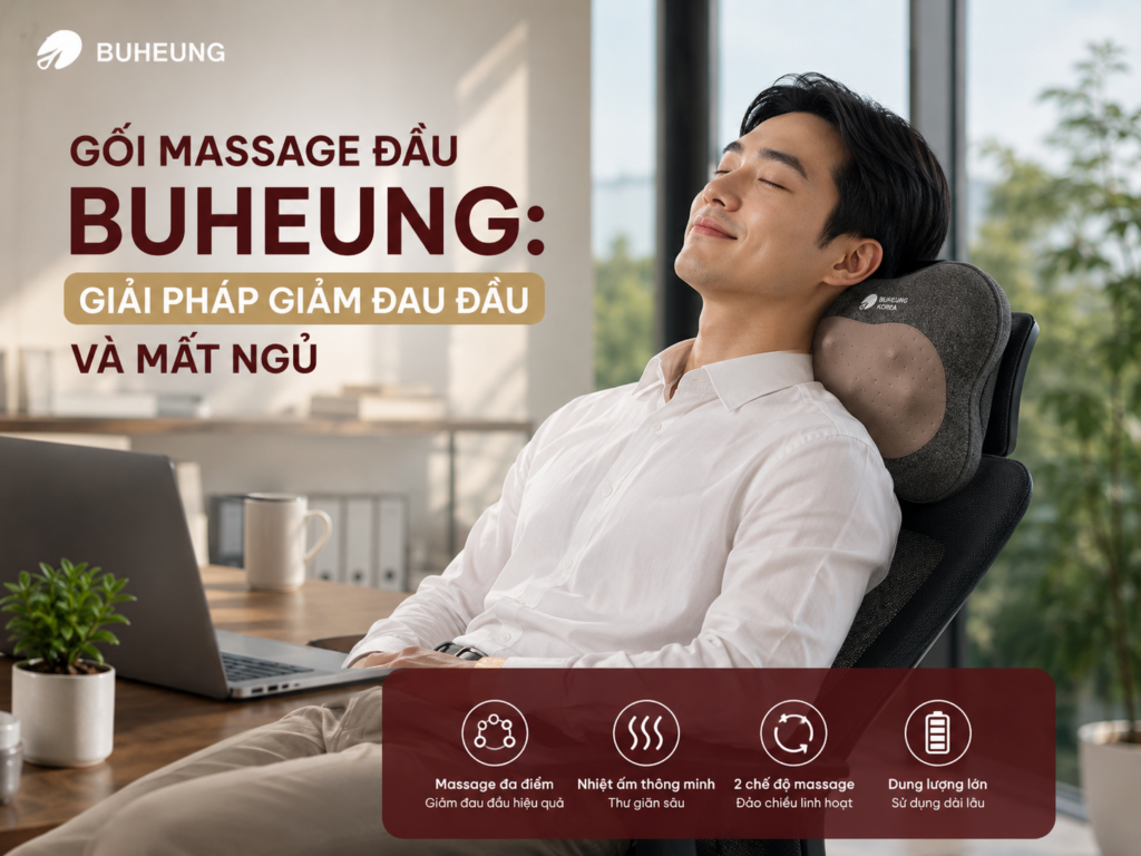 Gối massage đầu Buheung: Giải pháp giảm đau đầu và mất ngủ 2