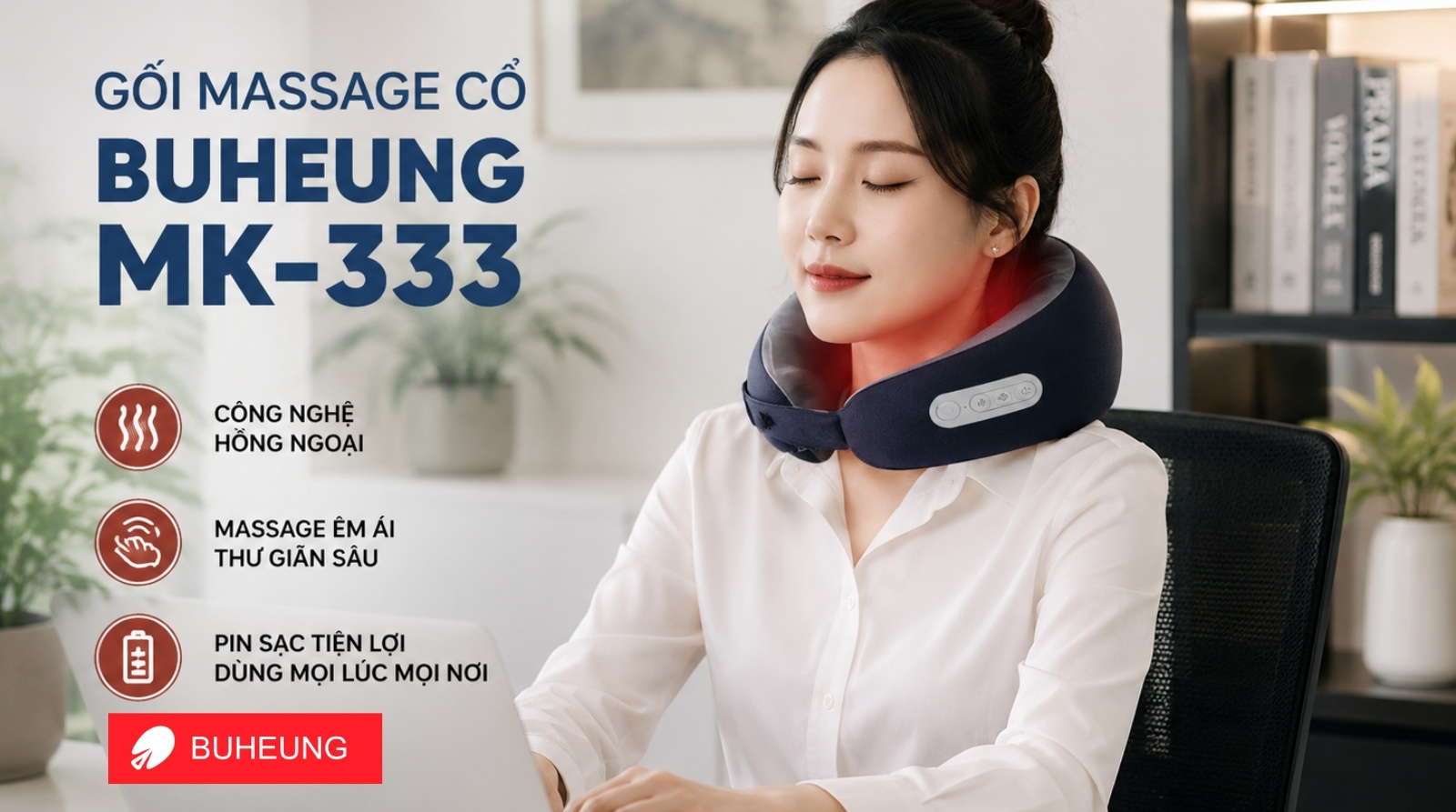 Top 3 gối massage đầu hiệu quả nhất cho người làm văn phòng 3