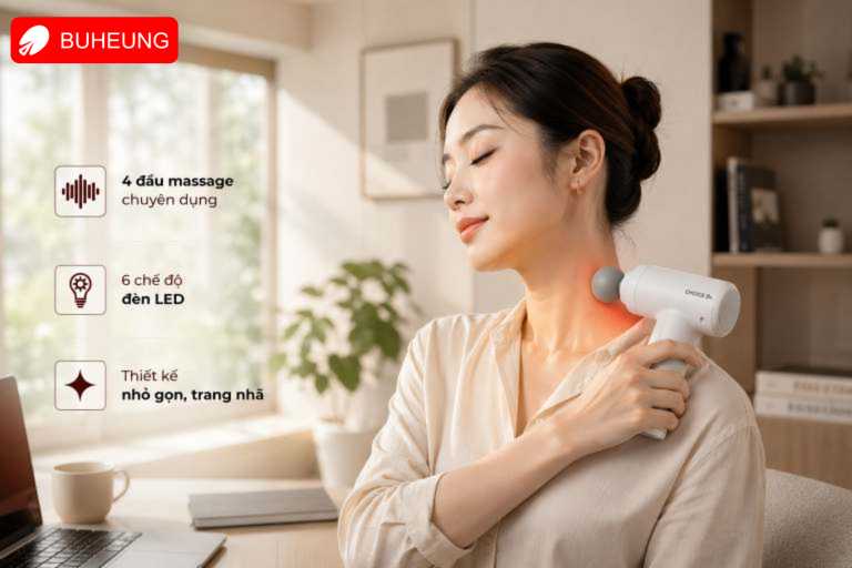 Súng massage cầm tay Buheung: Bí quyết giảm đau mỏi cơ nhanh 2