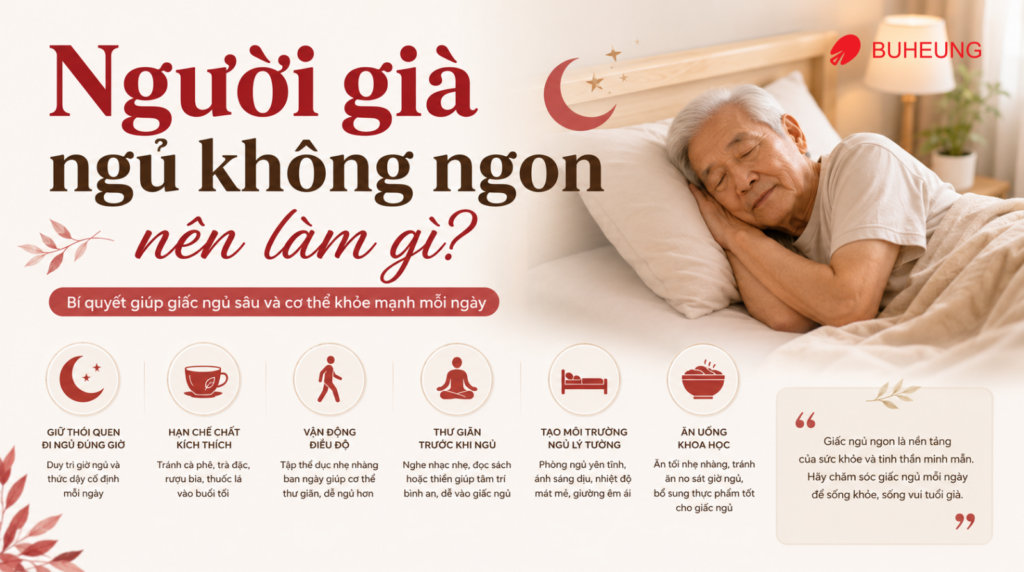 người già ngủ không ngon nên làm gì